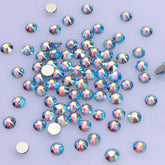 Tanzanite AB Glass Flat Back Glue-On Rhinestones 16 Cut Facets In Bulk WholesaleRhinestone