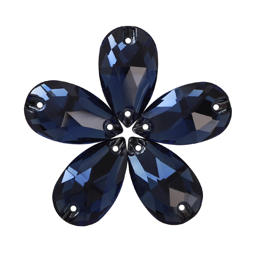 Montana Drop Shape High Quality Glass Sew-on Rhinestones WholesaleRhinestone