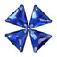 Sapphire Triangle Shape High Quality Glass Sew-on Rhinestones WholesaleRhinestone