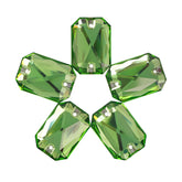 Peridot Octagon Shape High Quality Glass Sew-on Rhinestones WholesaleRhinestone