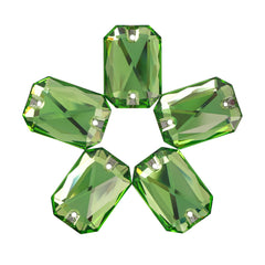 Peridot Octagon Shape High Quality Glass Sew-on Rhinestones WholesaleRhinestone