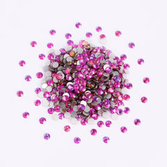 Mirage Gold Rose Glass FlatBack Rhinestones Silver Back WholesaleRhinestone