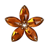 Tangerine Navette Shape High Quality Glass Sew-on Rhinestones WholesaleRhinestone