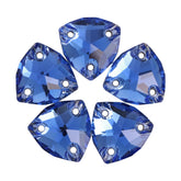 Light Sapphire Trilliant Shape High Quality Glass Sew-on Rhinestones WholesaleRhinestone