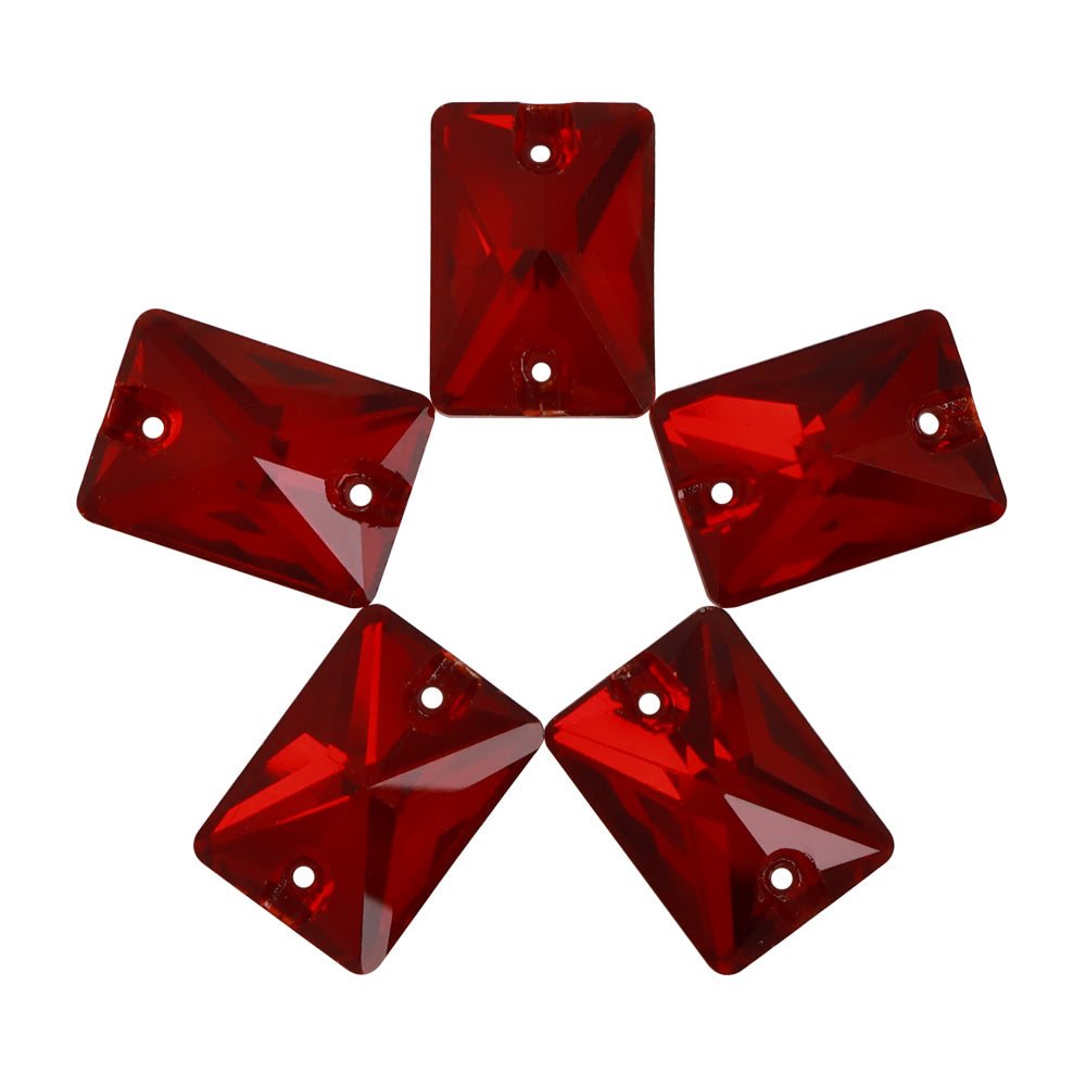 Siam Rectangle Shape High Quality Glass Sew-on Rhinestones WholesaleRhinestone
