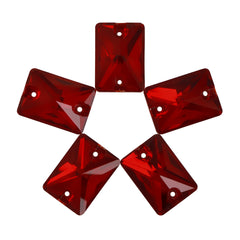 Siam Rectangle Shape High Quality Glass Sew-on Rhinestones WholesaleRhinestone