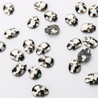 Skull Shape Hematite Flat Back Fancy Rhinestones WholesaleRhinestone