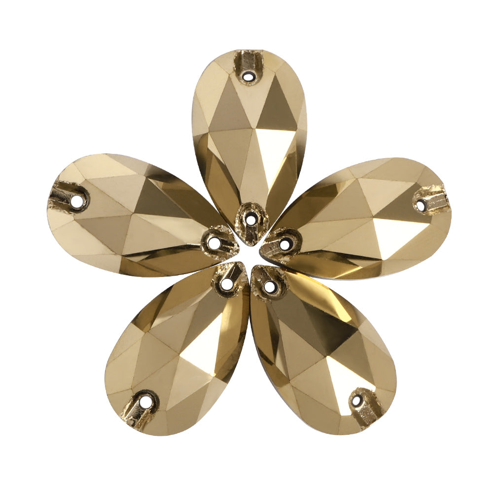 Dorado Drop Shape High Quality Glass Sew-on Rhinestones WholesaleRhinestone