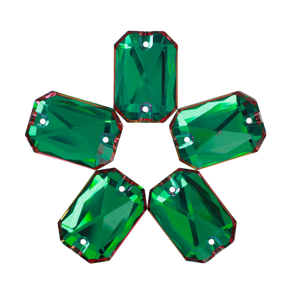 Heliotrope Octagon Shape High Quality Glass Sew-on Rhinestones WholesaleRhinestone