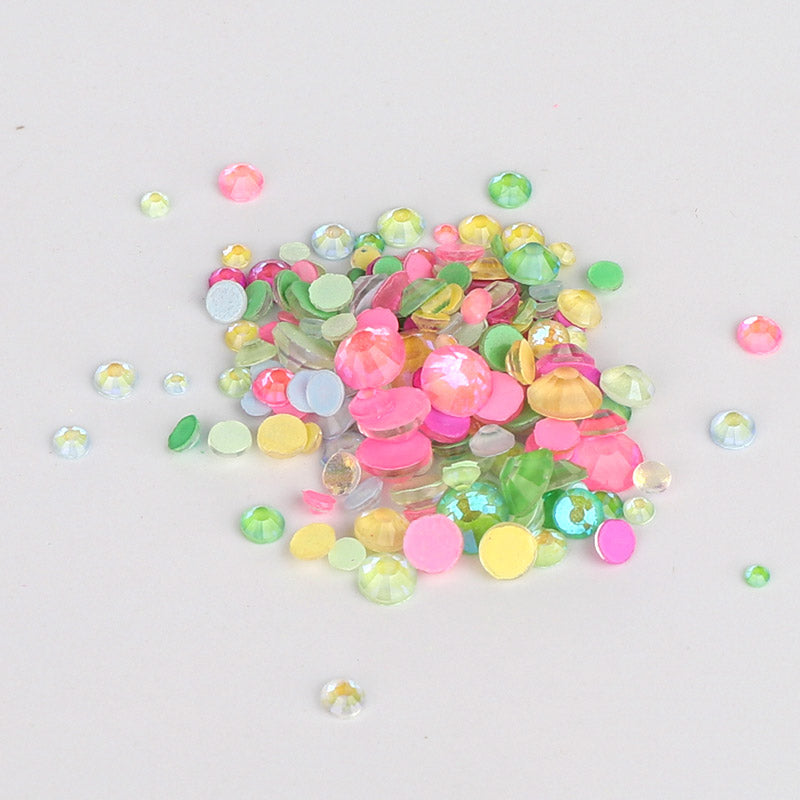 Mixed Sizes And Colors Mocha SS FlatBack Luminous Rhinestones For Nail Art WholesaleRhinestone