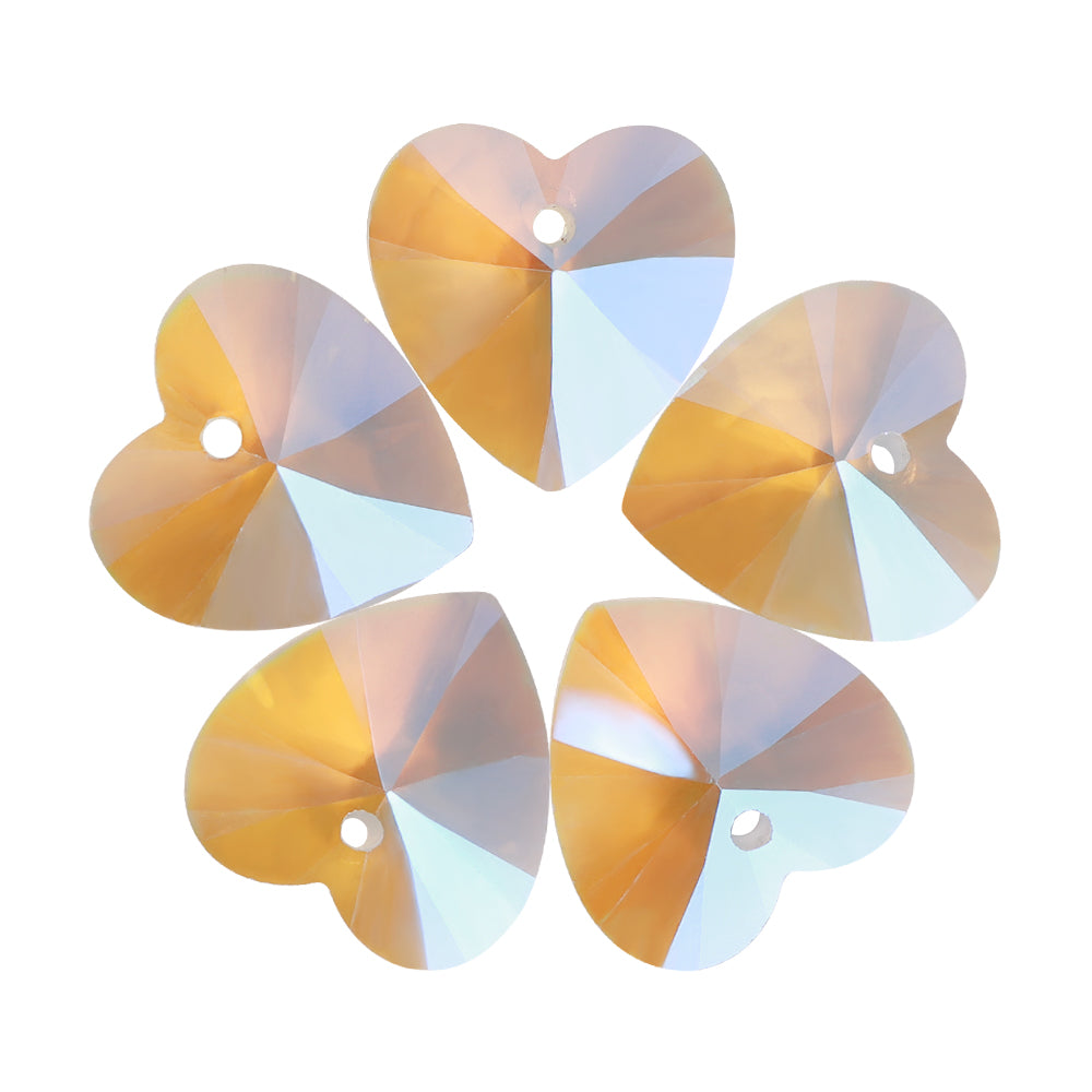 Crystal Shimmer XILION Heart High Quality Glass Rhinestone Pendant WholesaleRhinestone