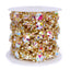 Sew-on Crystal AB Glass Rivoli Rhinestone Trim Chain Applique RA553 WholesaleRhinestone
