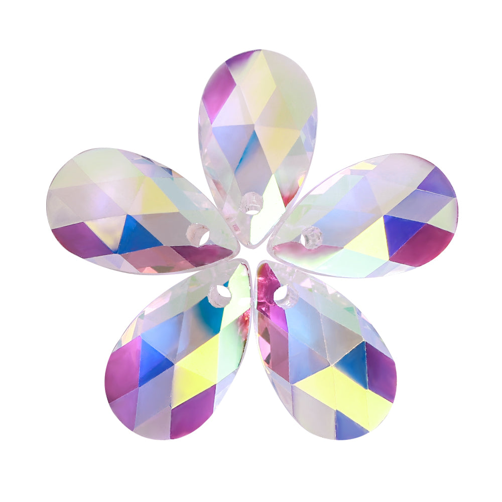 Crystal AB Pear-shaped High Quality Glass Rhinestone Pendant WholesaleRhinestone