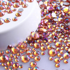 Mixed Sizes Topaz AB FlatBack Rhinestones For Nail Art Silver Back WholesaleRhinestone