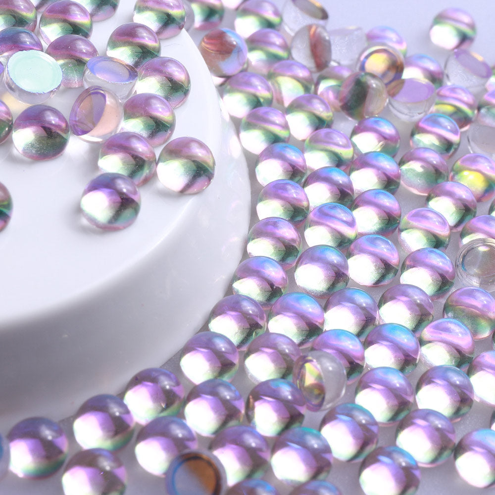 Smoked Topaz Mermaid Tears Glass Half Pearls Rhinestones For Nail Art WholesaleRhinestone