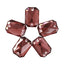 Burgundy Octagon Shape High Quality Glass Sew-on Rhinestones WholesaleRhinestone