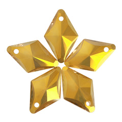 Metallic Sunshine Rhombus High Quality Glass Rhinestone Pendant WholesaleRhinestone