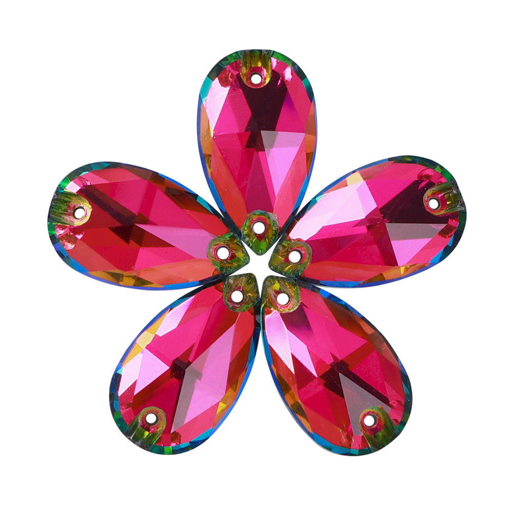 Vitrail Medium Drop Shape High Quality Glass Sew-on Rhinestones WholesaleRhinestone