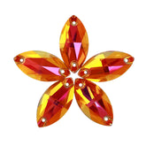 Astral Pink Navette Shape High Quality Glass Sew-on Rhinestones WholesaleRhinestone