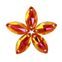 Astral Pink Navette Shape High Quality Glass Sew-on Rhinestones WholesaleRhinestone
