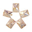 Golden Shadow Rectangle Shape High Quality Glass Sew-on Rhinestones WholesaleRhinestone
