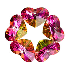 Vitrail Rose Truly In Love Heart High Quality Glass Rhinestone Pendant WholesaleRhinestone