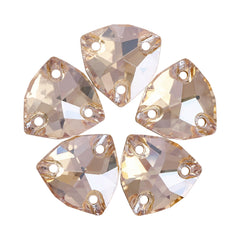 Golden Shadow Trilliant Shape High Quality Glass Sew-on Rhinestones WholesaleRhinestone