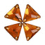 Tangerine Triangle Shape High Quality Glass Sew-on Rhinestones WholesaleRhinestone