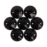 Jet XIRIUS Round Shape High Quality Glass Sew-on Rhinestones WholesaleRhinestone