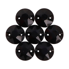 Jet XIRIUS Round Shape High Quality Glass Sew-on Rhinestones WholesaleRhinestone