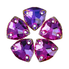 Violet Blue Trilliant Shape High Quality Glass Sew-on Rhinestones WholesaleRhinestone