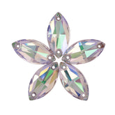 Luminous Green Navette Shape High Quality Glass Sew-on Rhinestones WholesaleRhinestone
