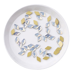 Rhombus Shape White Opal Flat Back Fancy Rhinestones WholesaleRhinestone