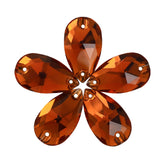 Tangerine Drop Shape High Quality Glass Sew-on Rhinestones WholesaleRhinestone