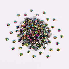 Green Magic Glass FlatBack Rhinestones Silver Back WholesaleRhinestone