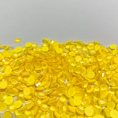 Neon Yellow Rose Glass FlatBack Neon Rhinestones WholesaleRhinestone