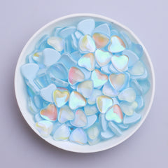 Heart Shape Mocha Light Blue Flat Back Fancy Rhinestones WholesaleRhinestone
