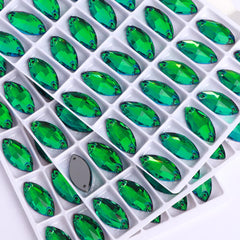 Sphinx Navette Shape High Quality Glass Sew-on Rhinestones WholesaleRhinestone