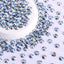 Metallic Light Blue Glass FlatBack Rhinestones Silver Back WholesaleRhinestone