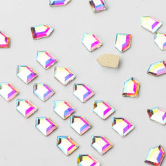 Pentagon Shape Crystal AB Flat Back Fancy Rhinestones WholesaleRhinestone