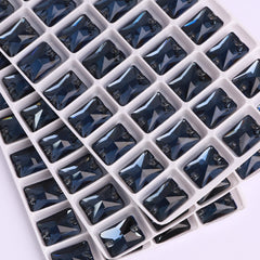Montana Rectangle Shape High Quality Glass Sew-on Rhinestones WholesaleRhinestone