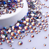 Mixed Sizes Light Amethyst AB Glass FlatBack Rhinestones For Nail Art Silver Back WholesaleRhinestone