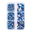 Mixed Sizes 6 Grid Box Capri Blue Glass FlatBack Rhinestones For Nail Art Silver Back WholesaleRhinestone