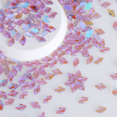 Rhombus Shape Charm Purple Flat Back Fancy Rhinestones WholesaleRhinestone