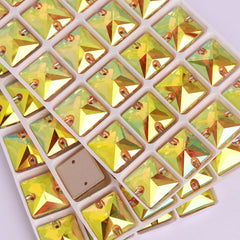 Crystal Sun Square Shape High Quality Glass Sew-on Rhinestones WholesaleRhinestone