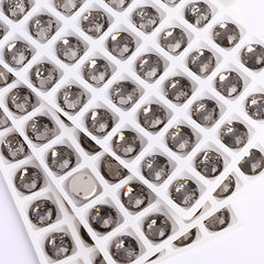 Black Diamond XIRIUS Round Shape High Quality Glass Sew-on Rhinestones WholesaleRhinestone