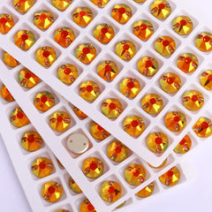 Copper XIRIUS Round Shape High Quality Glass Sew-on Rhinestones WholesaleRhinestone