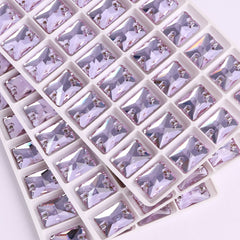 Violet Rectangle Shape High Quality Glass Sew-on Rhinestones WholesaleRhinestone