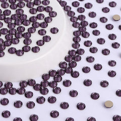 Tanzanite Glass Flat Back Glue-On Rhinestones 16 Cut Facets In Bulk WholesaleRhinestone