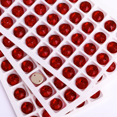 Light Siam XIRIUS Round Shape High Quality Glass Sew-on Rhinestones WholesaleRhinestone